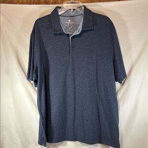 Veboon Men's Short-Sleeve Polo Shirt - Navy/Gray marled